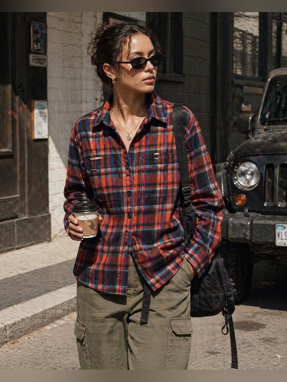 Cotopaxi Mero Flannel Shirt Size Small Coral Plaid Organic Cotton
